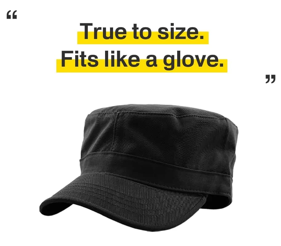 KBETHOS Army Cadet Cap Basic Everyday Military Style Hat 57CM | Classic Cotton Fitted Design thumbnail 3