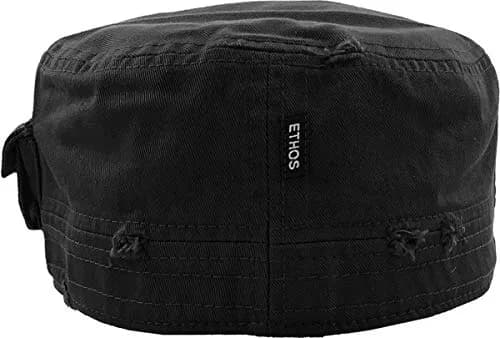 KBETHOS Army Cap XL | Vintage Military Style with Stash Pocket (XL, Black Vintage) thumbnail 4