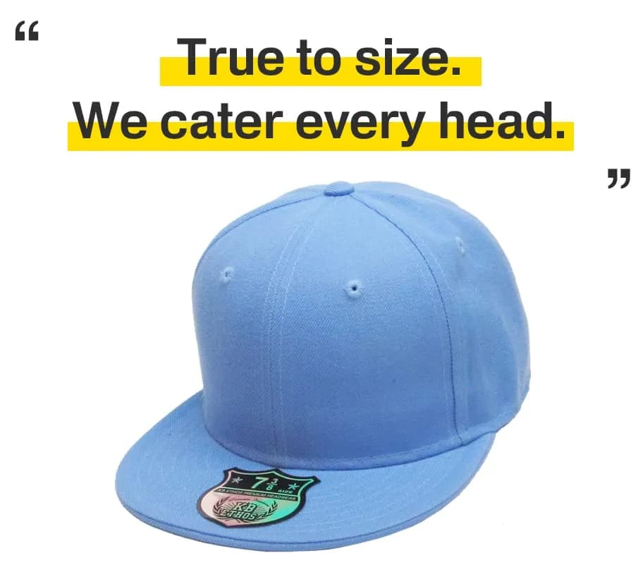 KBETHOS Real Original Fitted Flat-Bill Baseball Cap 7 1/4 (18.4 cm) | Classic Flat Brim for Men & Women - view 4