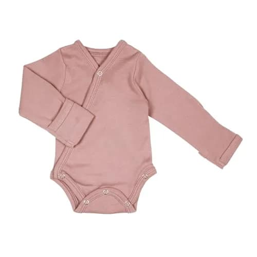 L'ovedbaby Unisex Baby Kimono Bodysuit 100% Organic Cotton Preemie-NB | Wrap-Around Design for Delicate Skin thumbnail 1