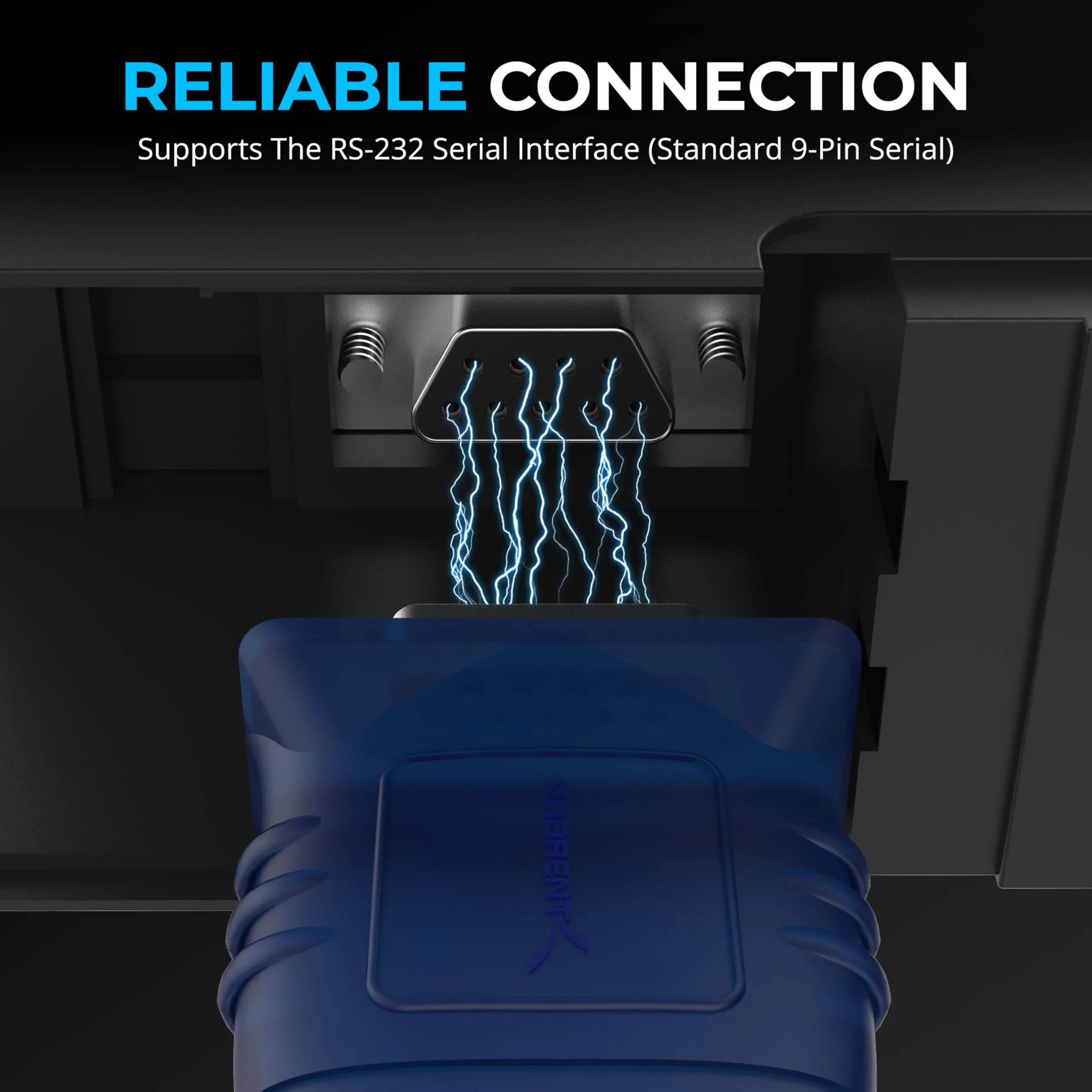 SABRENT USB 2.0 to Serial DB9 RS232 Adapter Cable (CB-DB9P) 0.76m (2.5ft) | Prolific Chipset for Stable Connectivity - view 6