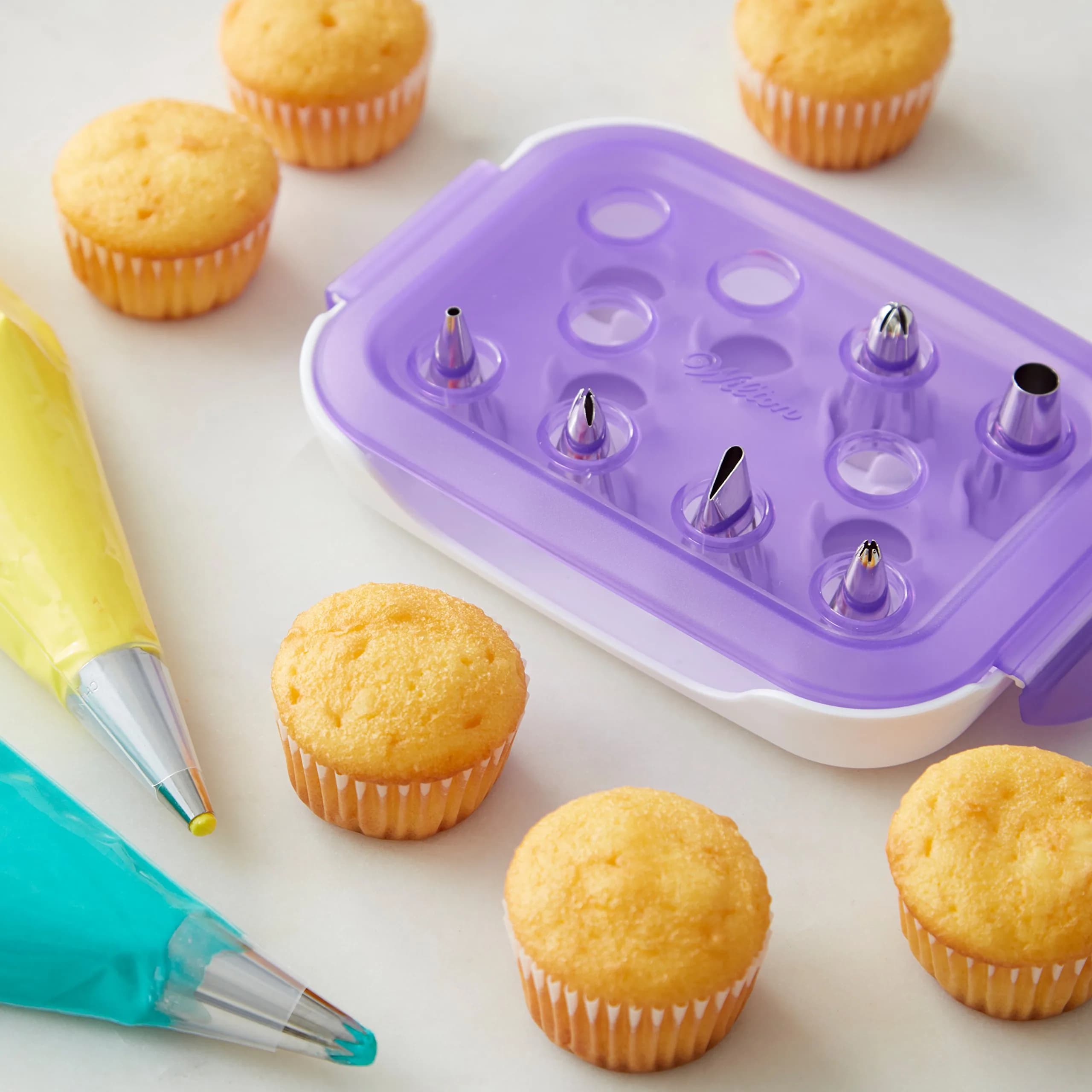 Wilton 9-Piece Starter Decorating Tip Set with Carrying Case | Versatile Cake & Cupcake Designs - view 4