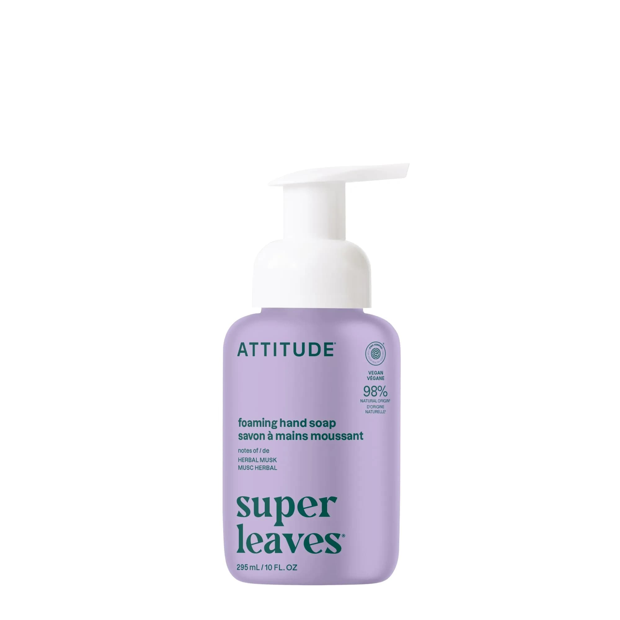 ATTITUDE Foaming Hand Soap Earl Grey & Fresh Cucumber 295ml (10 Fl Oz) | EWG Verified Gentle Cleanser — 10 Fl Oz