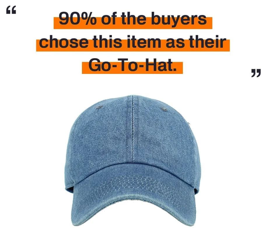 KBETHOS Classic Cotton Dad Hat Adjustable Plain Cap Polo Style Low Profile (Unstructured) Medium Denim thumbnail 6