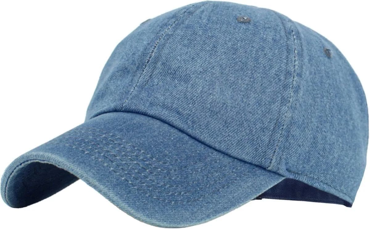 KBETHOS Classic Cotton Dad Hat Adjustable Plain Cap Polo Style Low Profile (Unstructured) Medium Denim