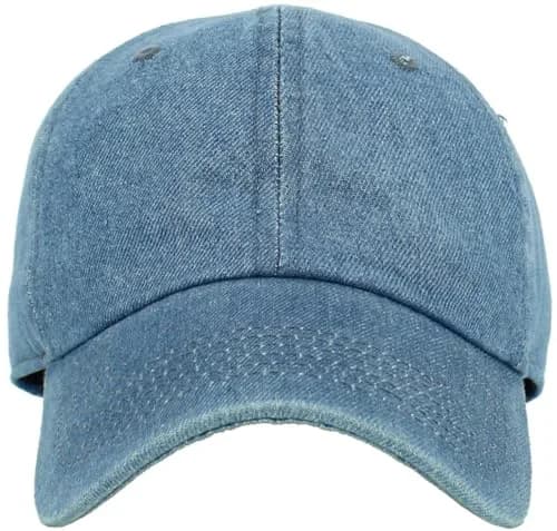 KBETHOS Classic Cotton Dad Hat Adjustable Plain Cap Polo Style Low Profile (Unstructured) Medium Denim thumbnail 2