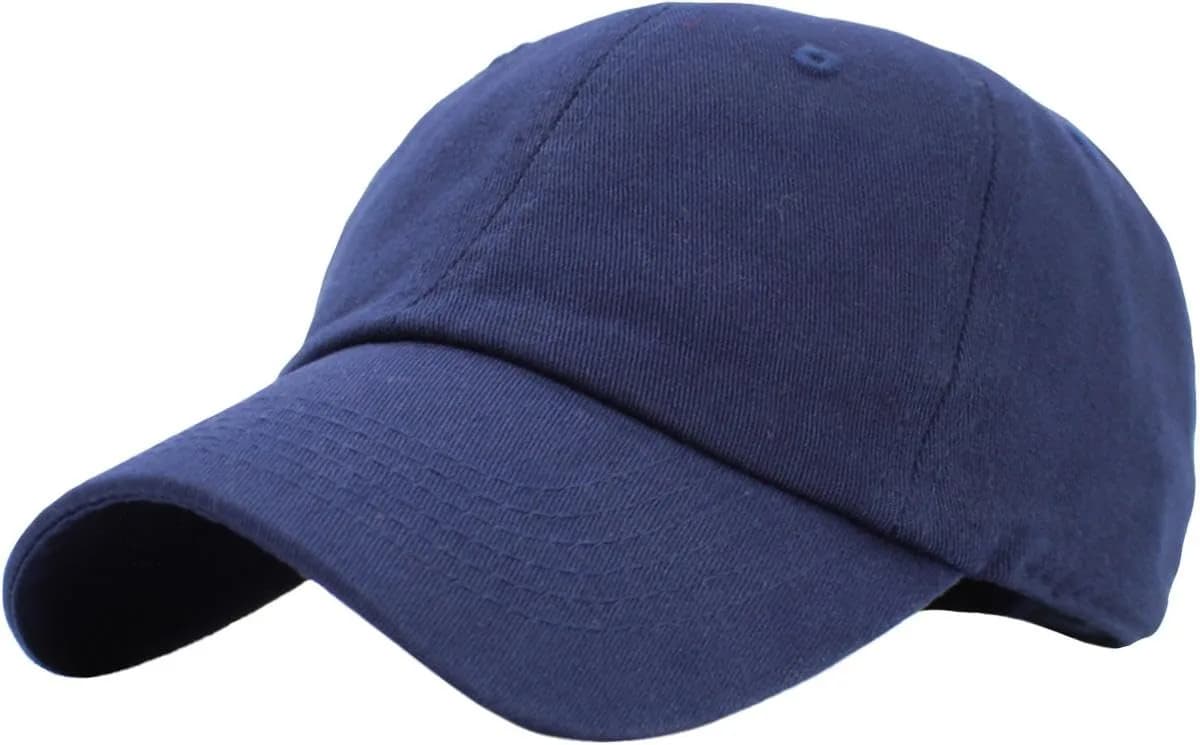 KBETHOS Classic Cotton Dad Hat Adjustable Plain Cap Navy | Low Profile, Sun Protection