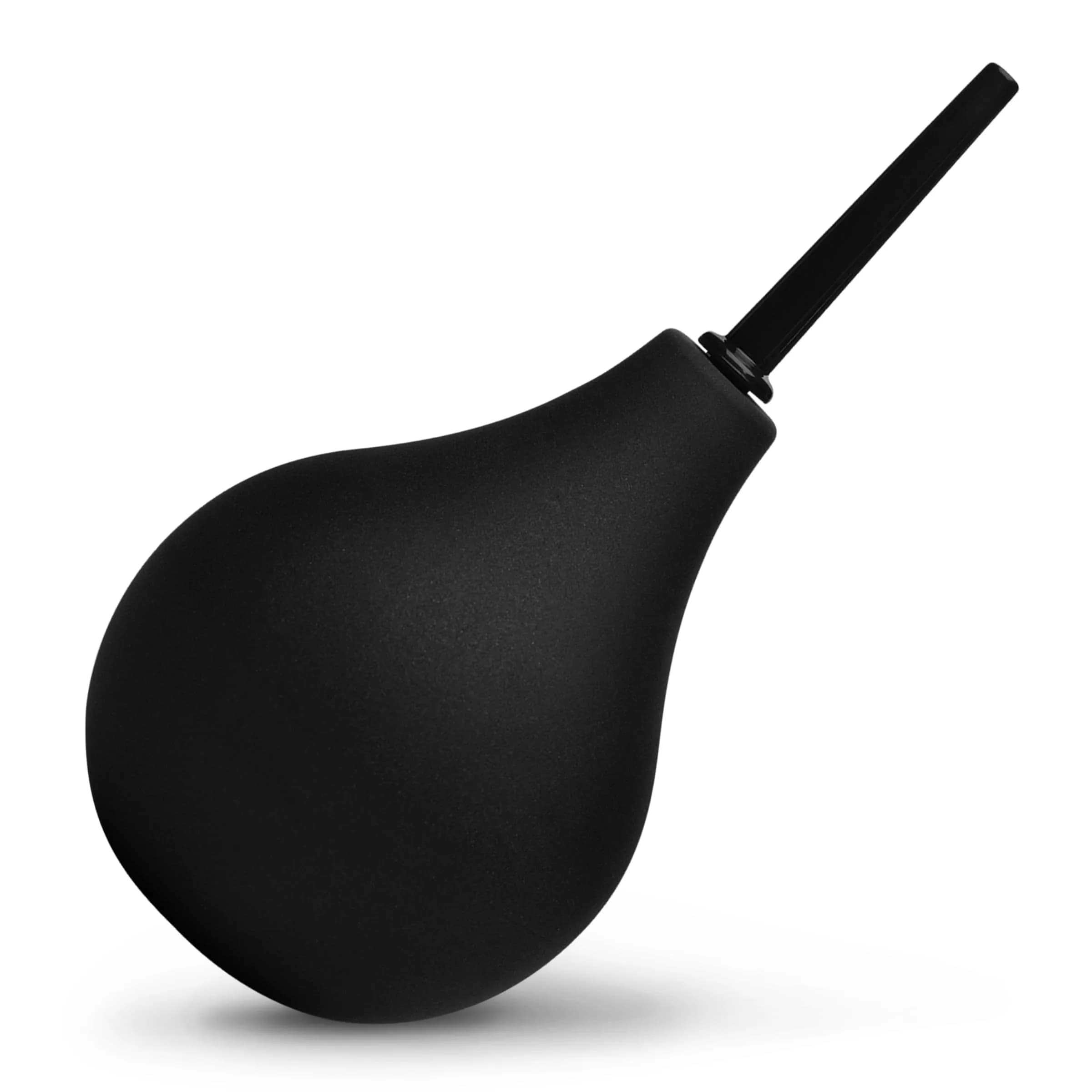 Cleanstream Thin Tip Enema Douche Bulb | 225ml Reusable Body-Safe Enema Kit for Men Women — Black