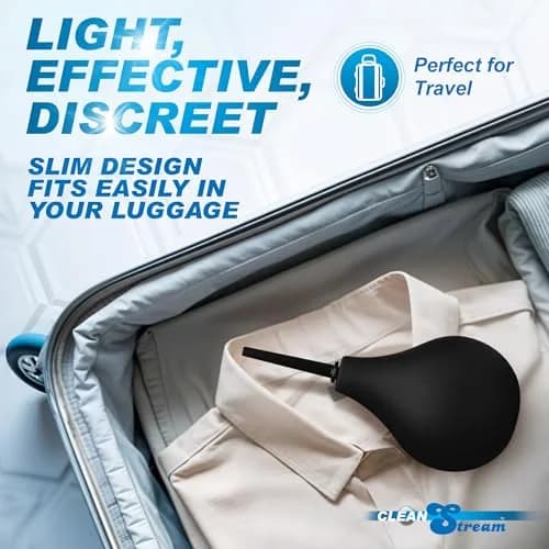 Cleanstream Thin Tip Enema Douche Bulb | 225ml Reusable Body-Safe Enema Kit for Men Women thumbnail 5