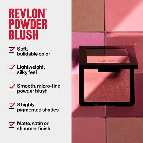 Revlon Powder Blush Face Makeup Naughty Nude 5g (0.17 oz) | Buildable Color for Natural Radiance thumbnail 3