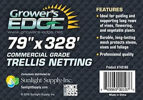 Grower's Edge Commercial Grade Trellis Netting - Guides & Supports Climbing Plants, 79" x 328', Long-Lasting Mesh thumbnail 4