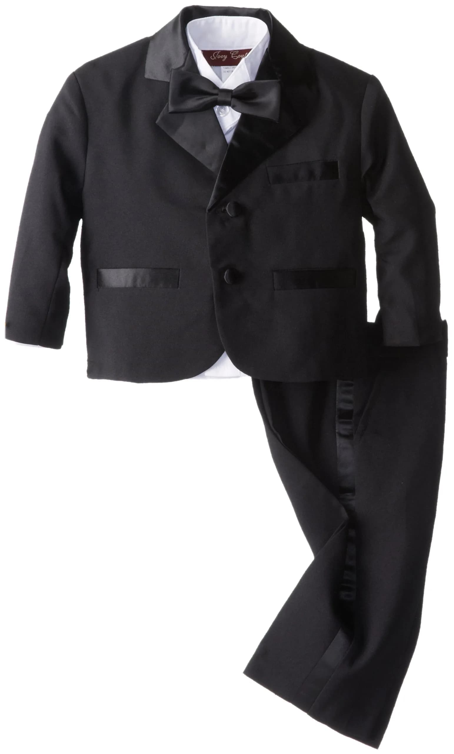 Joey Couture Baby Boys' Tuxedo Suit No Tail, Black, 18 Months | Elegant Formalwear for Special Occasions
