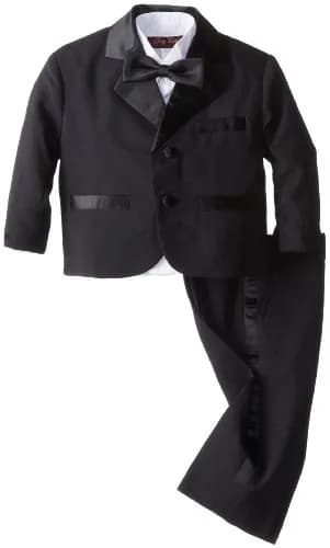 Joey Couture Baby Boys' Tuxedo Suit No Tail, Black, 18 Months | Elegant Formalwear for Special Occasions thumbnail 1