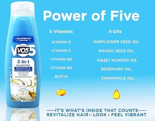 VO5 2 in 1 Shampoo & Conditioner – Deep Nourishing, 12.5 fl oz (370 ml), Sulfate & Paraben Free, Unisex thumbnail 6