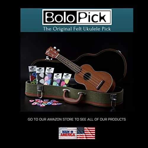 BoloPick Felt Ukulele Picks 3mm Thick (6-Pack) | Soft Strum & Precise Picking thumbnail 3