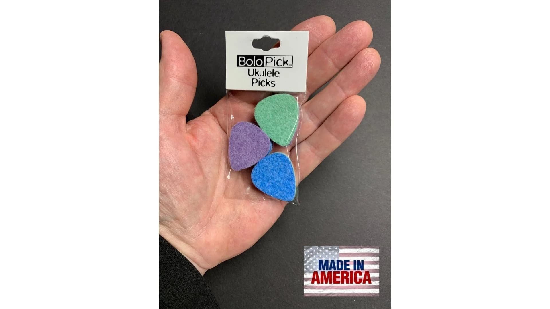 BoloPick Felt Ukulele Picks 3mm Thick (6-Pack) | Soft Strum & Precise Picking - view 2