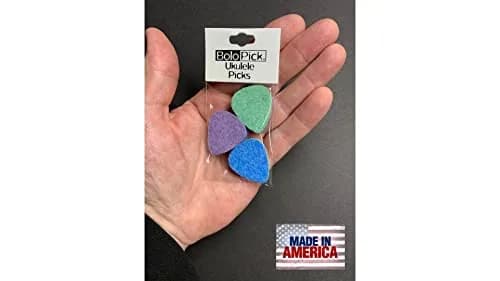 BoloPick Felt Ukulele Picks 3mm Thick (6-Pack) | Soft Strum & Precise Picking thumbnail 2