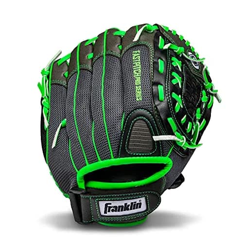 Franklin Sports Windmill Series 11" Lightweight Softball Glove | Youth Fastpitch, Lime/Gray thumbnail 1