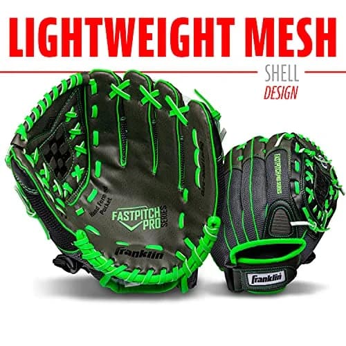 Franklin Sports Windmill Series 11" Lightweight Softball Glove | Youth Fastpitch, Lime/Gray thumbnail 5