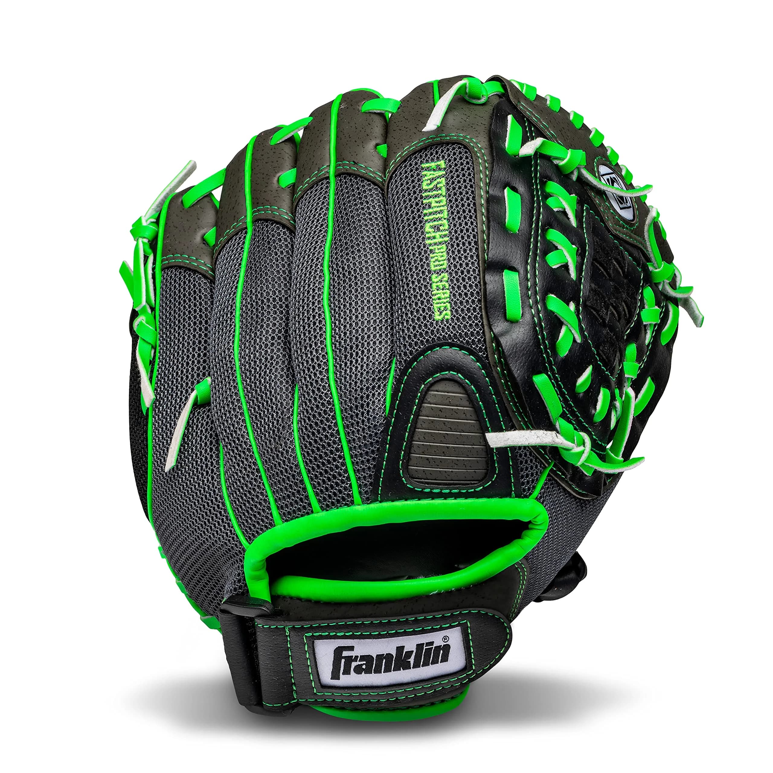 Franklin Sports Windmill Series 11" Lightweight Softball Glove | Youth Fastpitch, Lime/Gray
