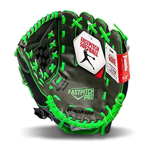 Franklin Sports Windmill Series 11" Lightweight Softball Glove | Youth Fastpitch, Lime/Gray thumbnail 9