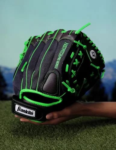 Franklin Sports Windmill Series 11" Lightweight Softball Glove | Youth Fastpitch, Lime/Gray thumbnail 2