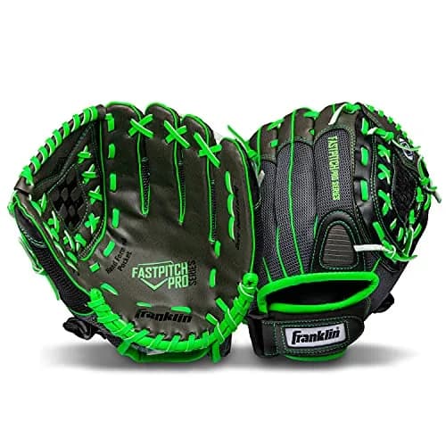 Franklin Sports Windmill Series 11" Lightweight Softball Glove | Youth Fastpitch, Lime/Gray thumbnail 3