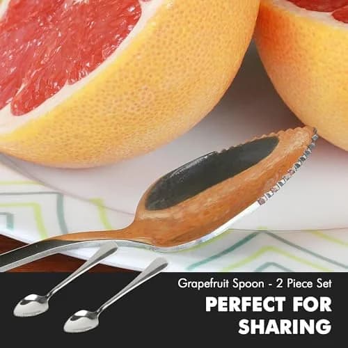 Chef Craft Serrated Grapefruit Spoon 6.5 Inches | Stainless Steel, Dishwasher Safe thumbnail 7