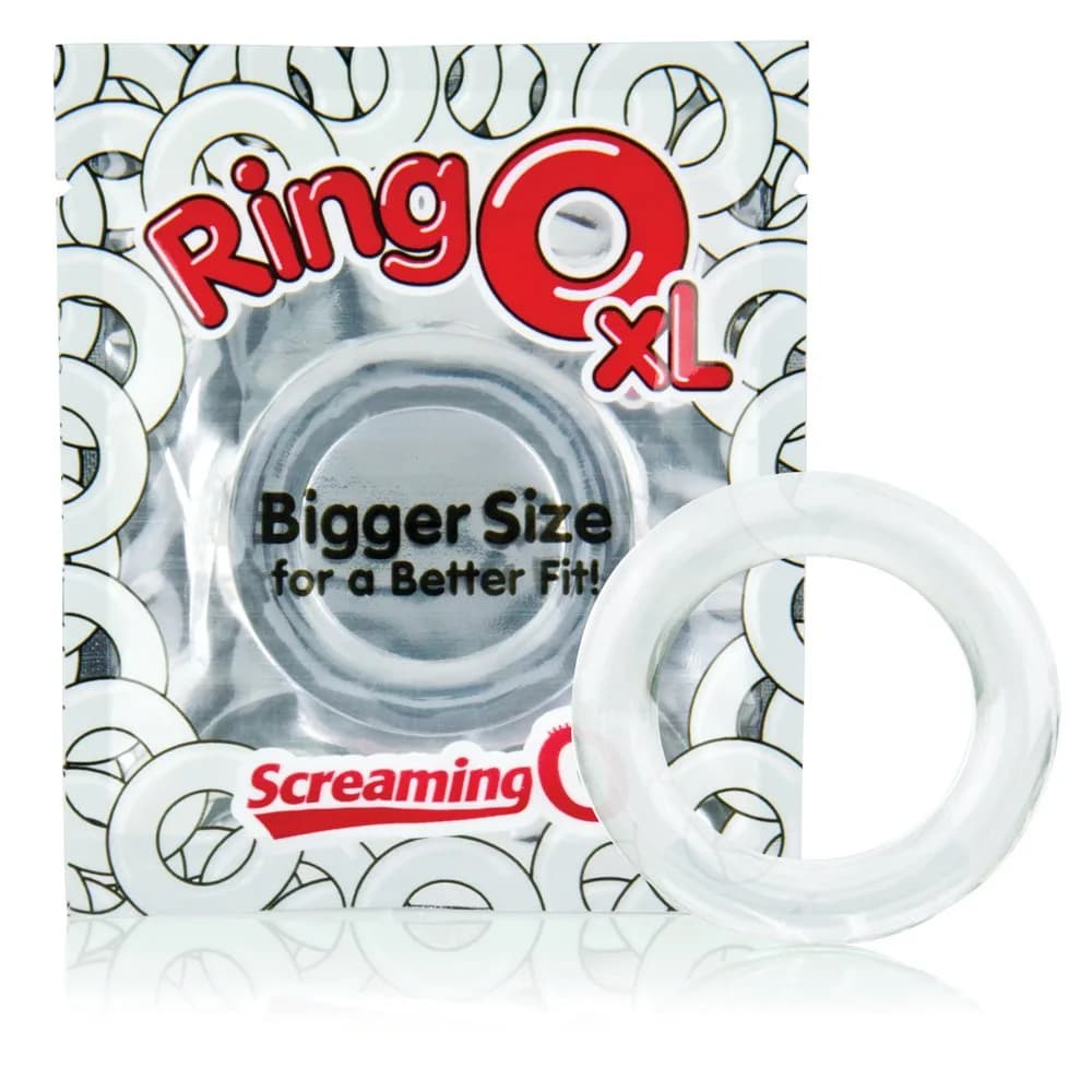 Screaming O Ringo, X-Large | Bigger size, body-safe SEBS, reusable pleasure ring — Clear