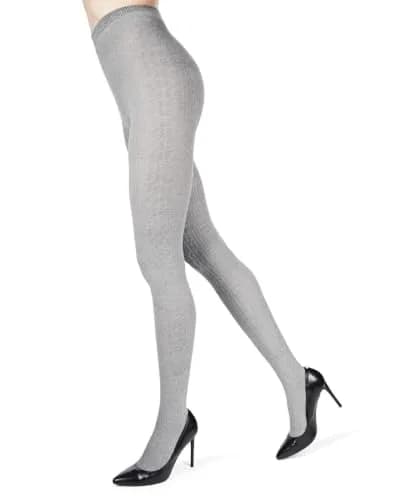 MeMoi Portland Cable Knit Sweater Tights | Warm Opaque Winter Tights for Women thumbnail 9