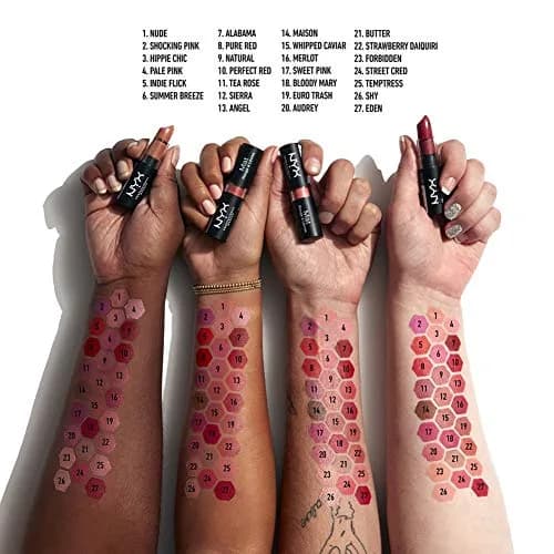 NYX PROFESSIONAL MAKEUP Matte Lipstick - Siren (Deep Violet) | Long-Lasting Matte Lip Color thumbnail 5