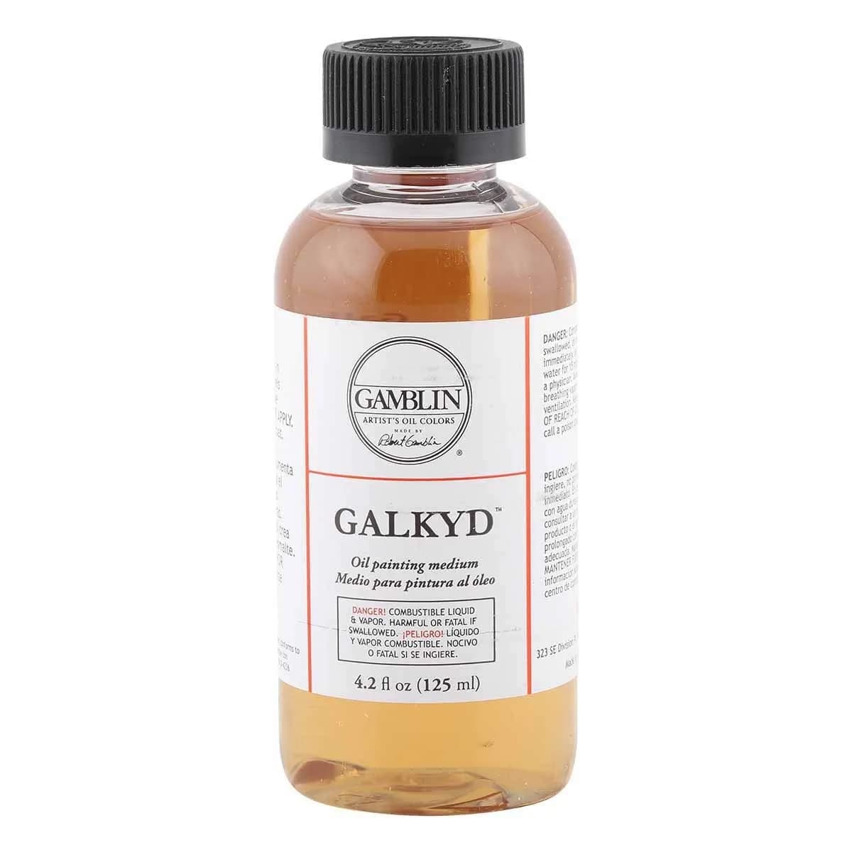 Gamblin Galkyd Painting Medium 4.2 Fl Oz (125 ml) | Speeds Drying & Increases Gloss — Multicolor