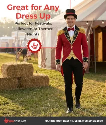 Fun Shack Ringmaster Costume Men, Circus, Halloween Costumes for Men, L | Complete Circus Look for Adults thumbnail 6