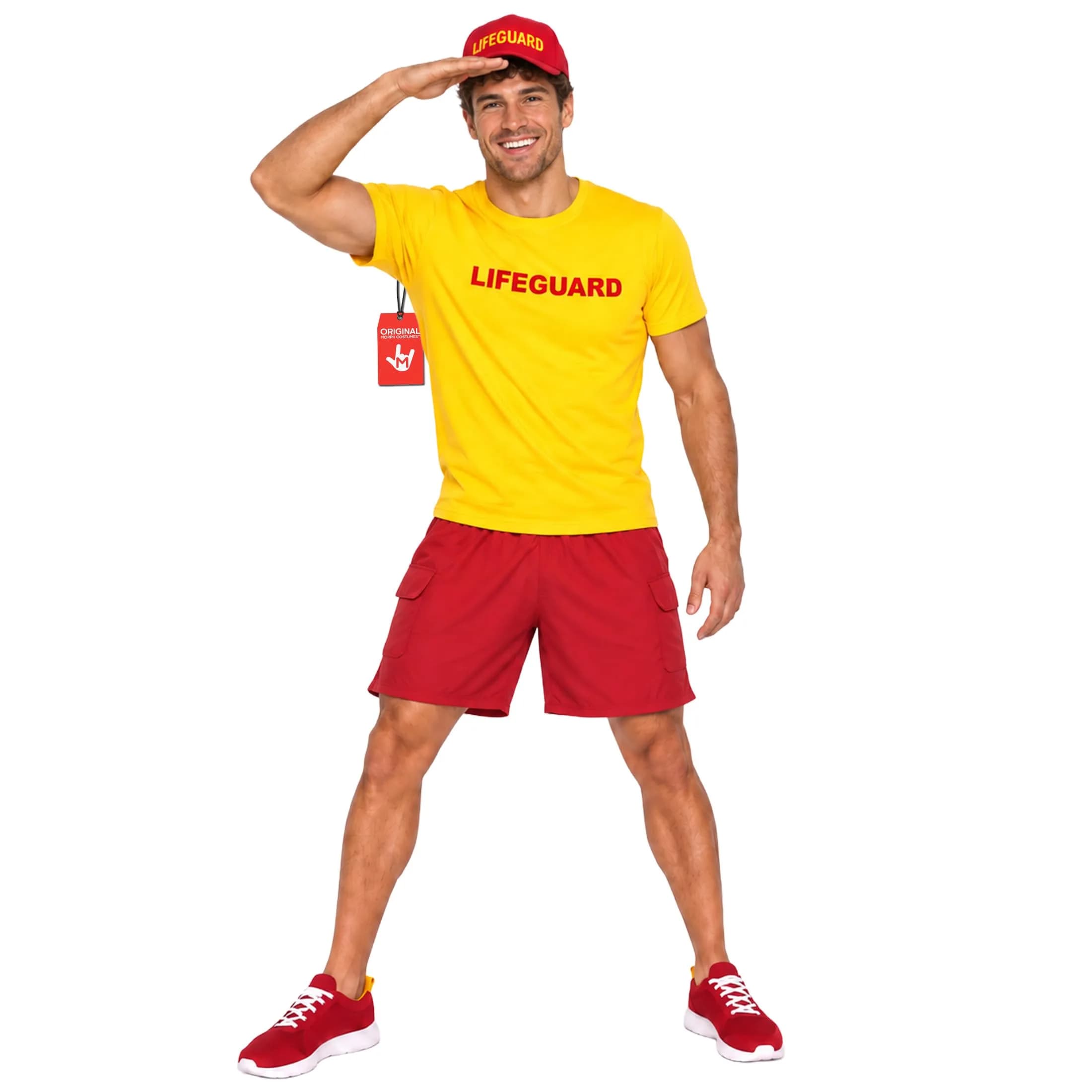 fun shack Lifeguard Costume Men | Complete Beach Rescue Look for Halloween & Parties — Medium - main product image
