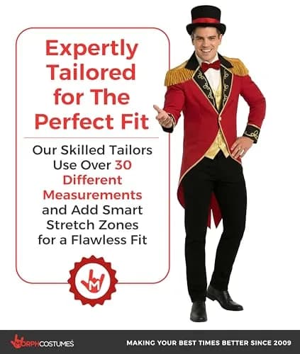 Fun Shack Ringmaster Costume Men, Circus, Halloween Costumes for Men, XL | Complete Circus Look for Adults thumbnail 4