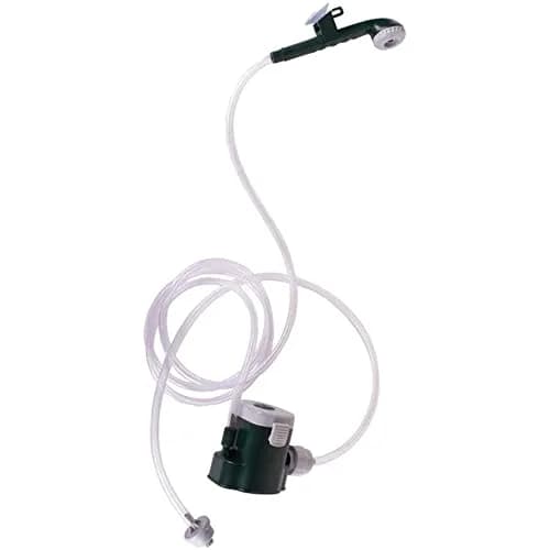 Stansport Battery-Powered Portable Shower | Adjustable Water Pressure, Compact, 7ft Tubing, Hang with Suction Cup | White thumbnail 1