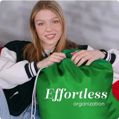Handy Laundry XL Nylon Laundry Bag 30"x40" | 60 lb Capacity, Green, Heavy-Duty & Machine Washable thumbnail 3