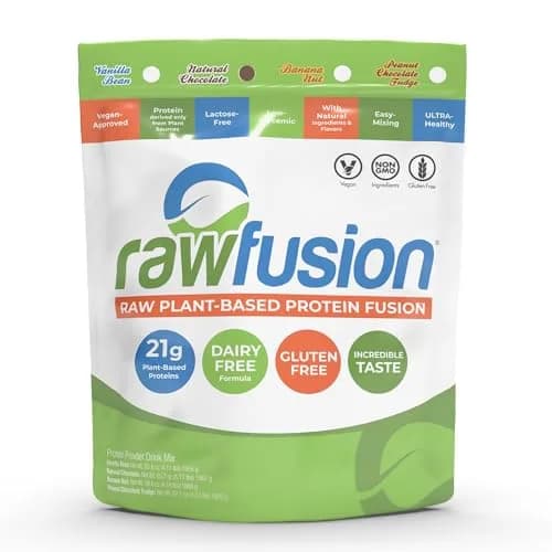 SAN Rawfusion 4.1 Pound Plant Based Protein Powder Natural Chocolate | 21g Vegan, Low Net Carbs, Gluten-Free, Lactose-Free, Soy-Free, Non-GMO thumbnail 1