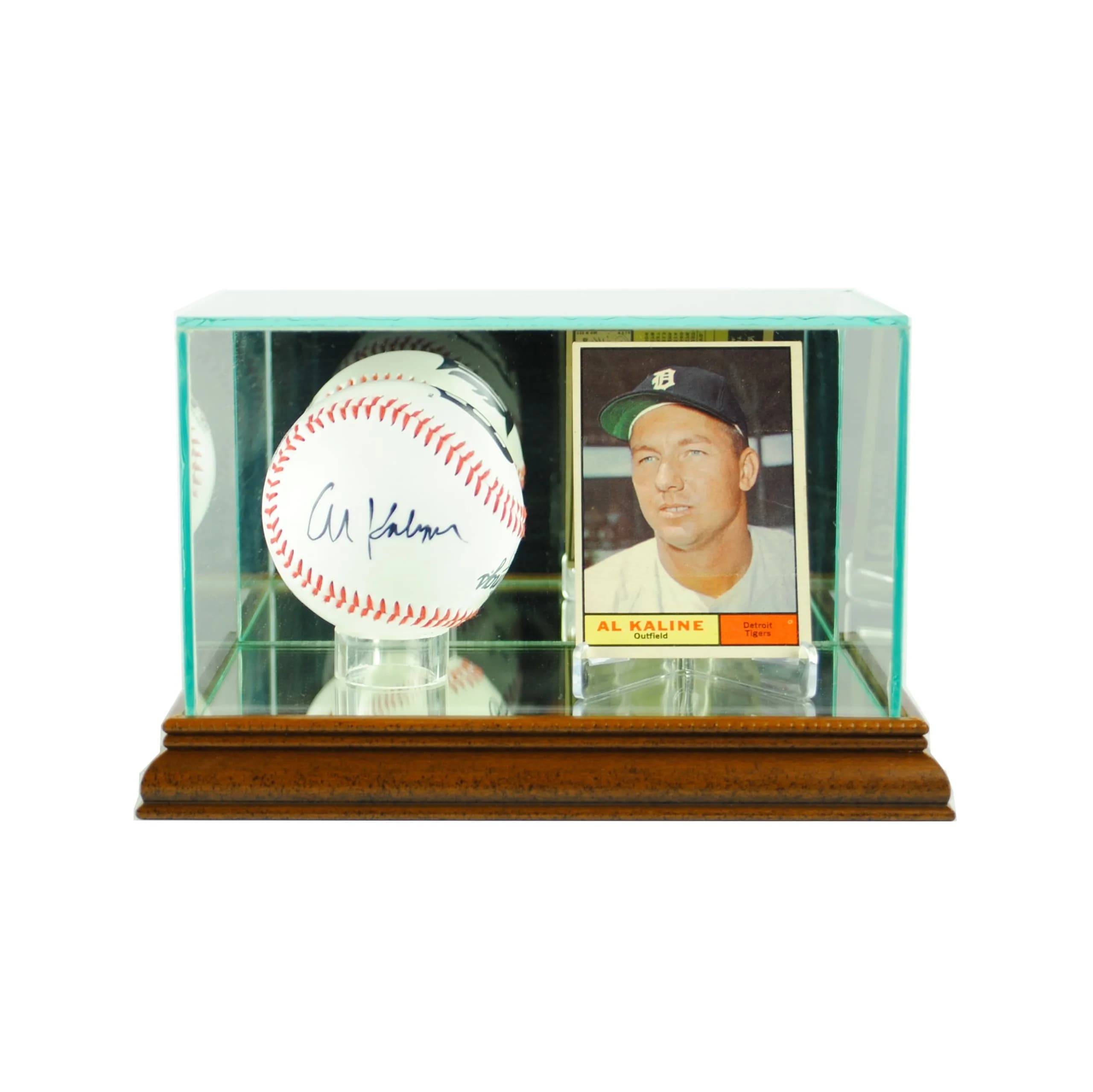 Perfect Cases MLB Card and Baseball Glass Display Case, Walnut | UV Protected Wood Molding (70-120 chars) — Walnut