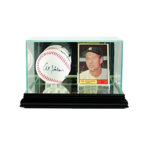 Perfect Cases MLB Card and Baseball Glass Display Case, Black | UV Protected, Wood Molding, Made in USA thumbnail 1