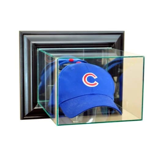 Perfect Cases MLB Wall Mounted Cap Display Case, Black | Durable Wood Frame for Sports Memorabilia - main product image