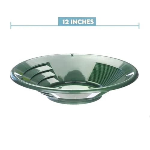 SE 12 Inch Plastic Gold Panning Pan with Dual Riffles | Lightweight & Durable for Prospecting thumbnail 3