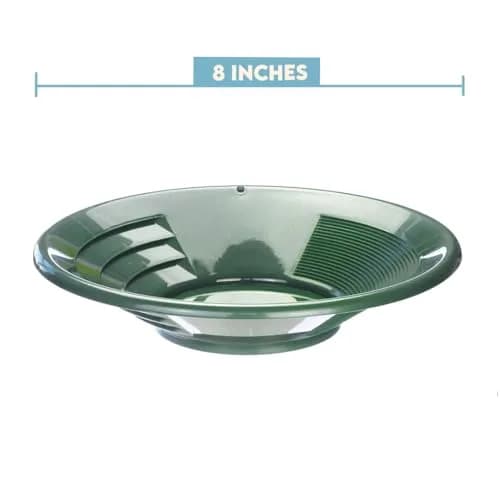 SE 8" Green Plastic Gold Pan with Two Types of Riffles | Lightweight, Rust-Free, Effective for Gold Prospecting thumbnail 4