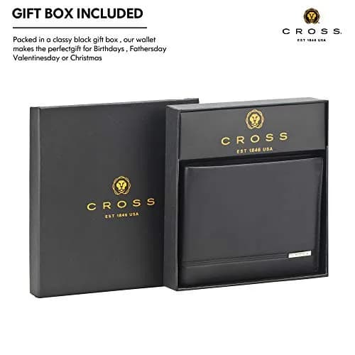 Cross Men's Leather Bifold Wallet with Removable Card Case, Black | Genuine Leather Bi-Fold Wallet for Men thumbnail 6