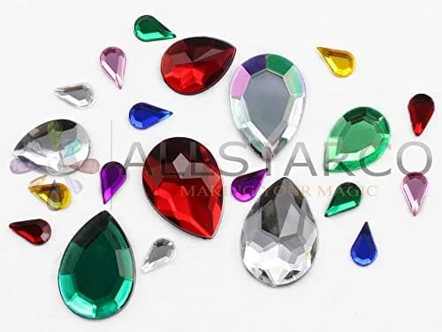 Allstarco 18x13mm Light Pink Teardrop Sew-On Gems | Acrylic Beads for Crafts & Costumes thumbnail 5
