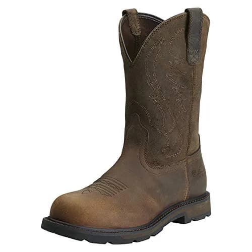 ARIAT Men’s Groundbreaker Steel Toe Work Boot 11 Wide Brown | Slip-Resistant, Durable Leather thumbnail 1