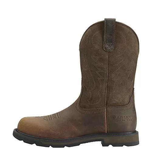 ARIAT Men’s Groundbreaker Steel Toe Work Boot 11 Wide Brown | Slip-Resistant, Durable Leather thumbnail 2