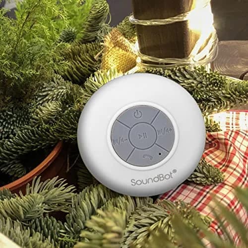 Soundbot SB510 Water-Resistant Bluetooth Shower Speaker | 6hrs Playtime, Suction Cup, White thumbnail 2