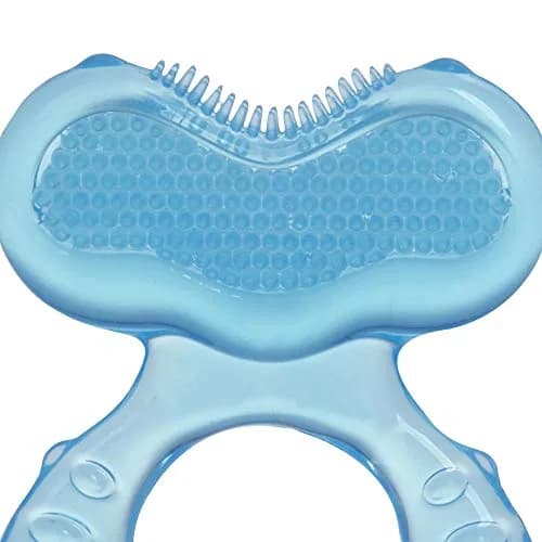 Nuby Silicone Teethe-EEZ Teether with Bristles & Hygienic Case, Blue (3+ Months) thumbnail 4