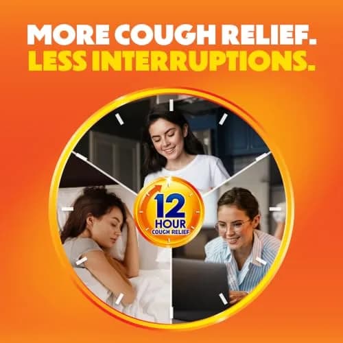 Delsym 12 Hour Cough Medicine for Adults | Powerful Relief with Extended-Release Dextromethorphan, Grape Flavor, 3 Fl Oz thumbnail 4